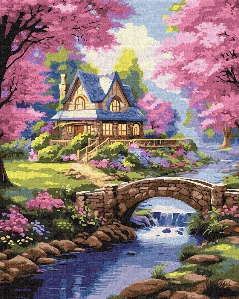 Norimpex Tapyba pagal numerius - Namas gėlėse 40x50cm