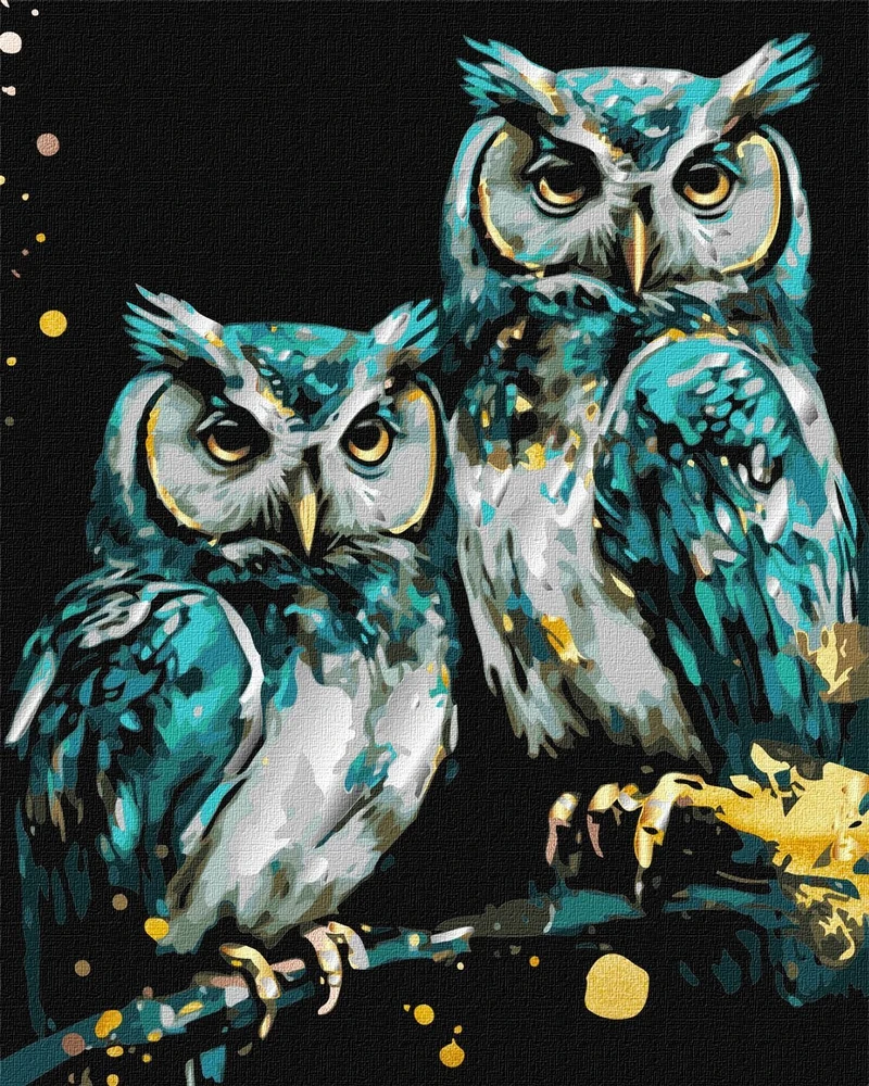 Art Active Dailininkas paveikslas skaičiais metalizuotas Išmintingos pelėdos KHO6514 40x50 AP0031