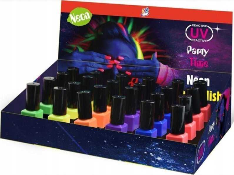 Norimpex Vandens nagų lakas Neon Glow In UV Lengvai nuimamas Nulupamas
