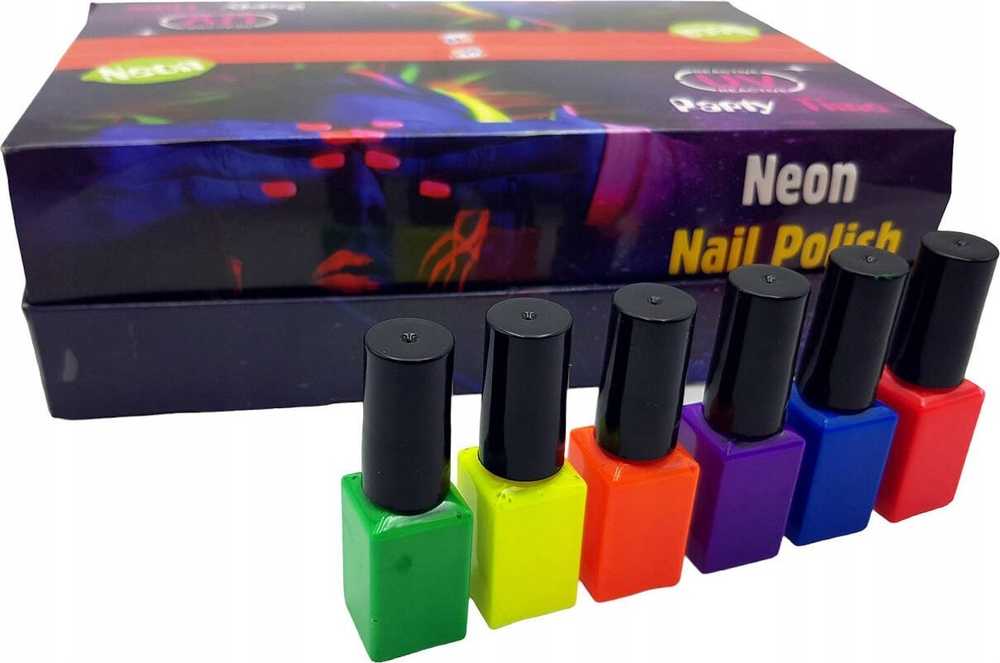 Norimpex Vandens nagų lakas Neon Glow In UV Lengvai nuimamas Nulupamas