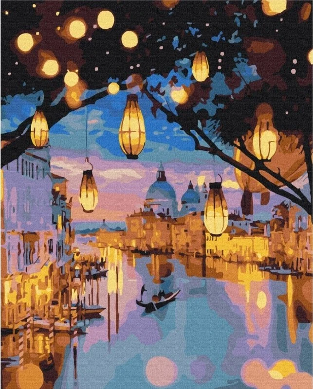 Norimpex Paveikslas pagal numerius BRUSHME, 40x50 cm, vakarinis Venecijos švytėjimas, 1 vnt.