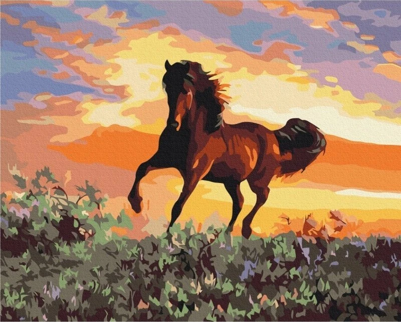 Norimpex Tapyba pagal numerius ŠEPETĖLIS, 40x50 cm, arkliukai, 1 vnt.
