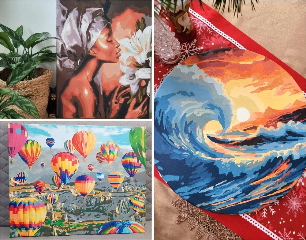 Ideyka Tapyba pagal skaičius: ŠOKIS ORE su metaliko dažais art_selena_ua 40x50 dėžutėje