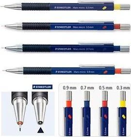 Automatinis pieštukas STAEDTLER MARS MICRO, mėlynas korpusas, 0.3 mm