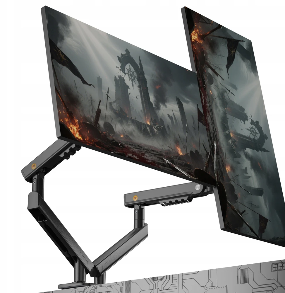 North Bayou Stalinis laikiklis dviem monitoriams 17''-32'' A5C