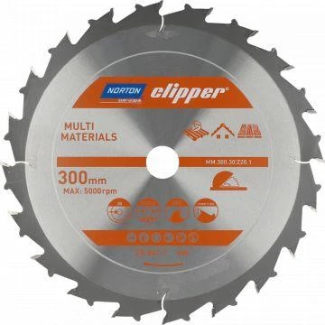 Norton Clipper NORTON diskinis pjūklas 300 mm x 30 mm x 20z DAUGIAUSIŲ MEDŽIAGŲ GRINDIMO (3,2 / 2,2)