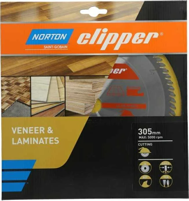 Norton Clipper NORTON DISKINIS PJŪKLAS 305 mm x 30 mm x 80z LAMINATAI IR FANERUOTA PLOKŠTĖ (3.0/2.2)