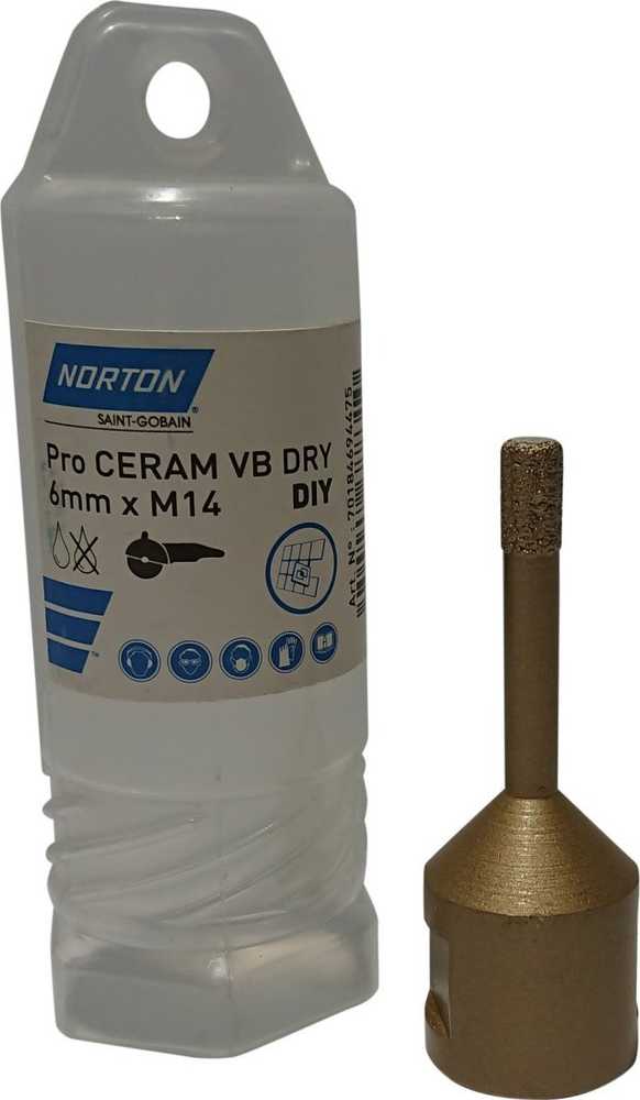Grąžtas Saint-Gobain Abrasives A/S Norton Clipper skylių pjūklas CLASSIC VB 6 mm