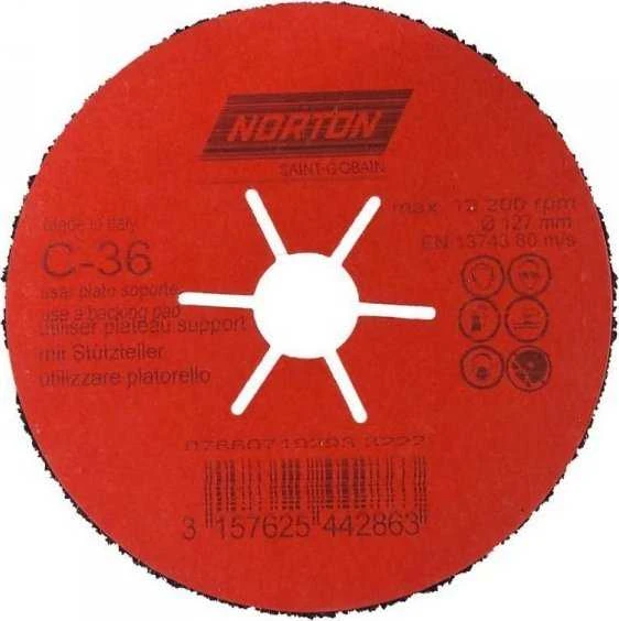 Norton Šlifavimo diskas SAINT-GOBAIN CP Fibre Flex 125x22mm CP36