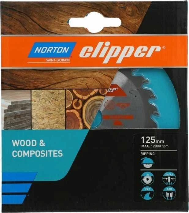 NORTON DISKINIS PJŪKLAS 125mm x 20mm x 24z MEDIENAI IR KOMPOZITAMS ATB (2,6 / 1,6)