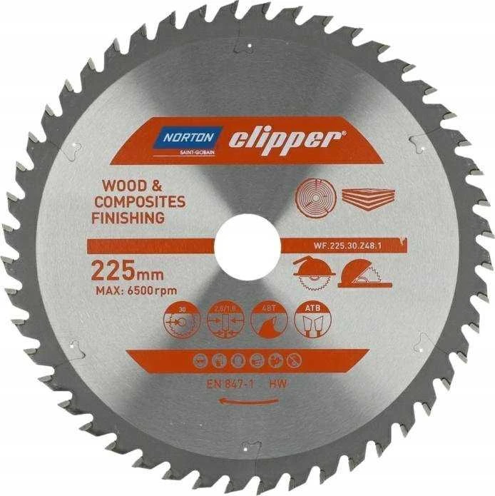 NORTON DISKINIS PJŪKLAS 225mm x 30mm x 48z MEDIENAI IR KOMPOZITAMS ATB (2,8 / 1,8)