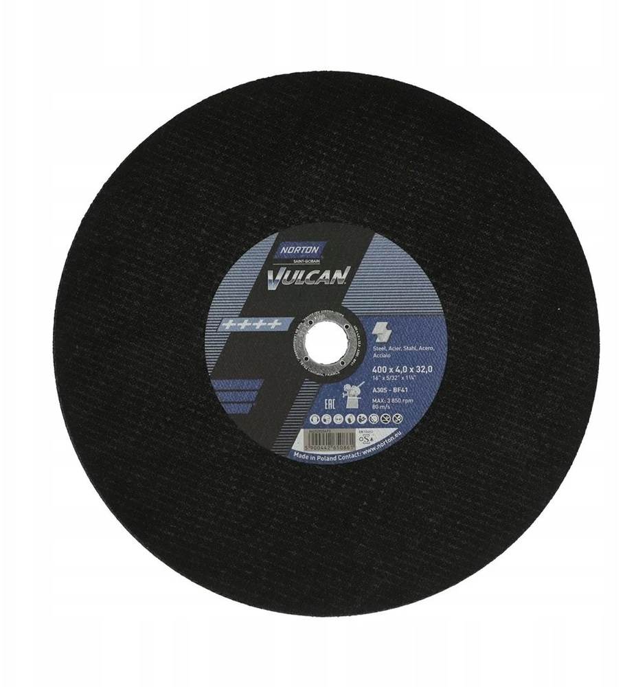 NORTON PJOVIMO DISKAS VULCAN 400 x 4.0 x 32mm A30S METALUI /10vnt.+1 NEMOKAMAI