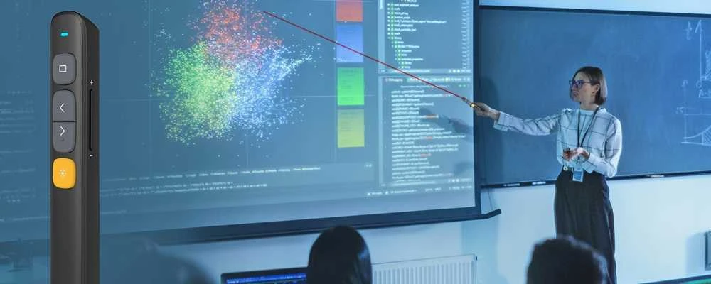 Nuotolinio valdymo pultas su lazeriniu žymekliu, skirtas multimedijos pristatymams Norwii N29