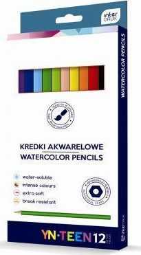 Noster Akvarelinės kreidelės Interdruk, 12 vnt.