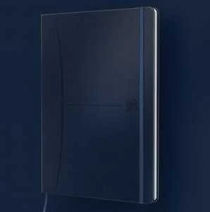 Užrašų knygelė OXFORD SIGNATURE, A5, 80 lapų, 90 gsm, langeliais, tamsiai mėlyna