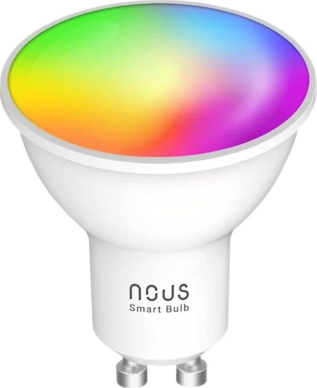 Lemputė LED GU10, 230V, 4,5W, 350lm, 2700K - 6500K, RGB, išmanioji Wi-Fi, valdoma programėle, TUYA / Smart Life, P8, NOUS