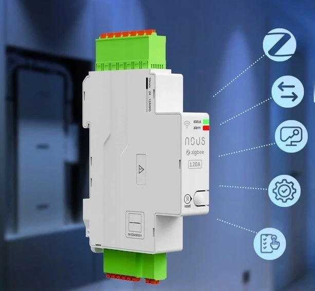 Nous NOUS D4Z „ZigBee“ energijos monitorius 120 A, įskaitant 3 fazių gnybtus / „ZigBee 3.0“