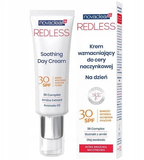 Novaclear Redless SPF 30 Stiprinantis dieninis kremas kapiliarų problemų turinčiai odai 50 ml