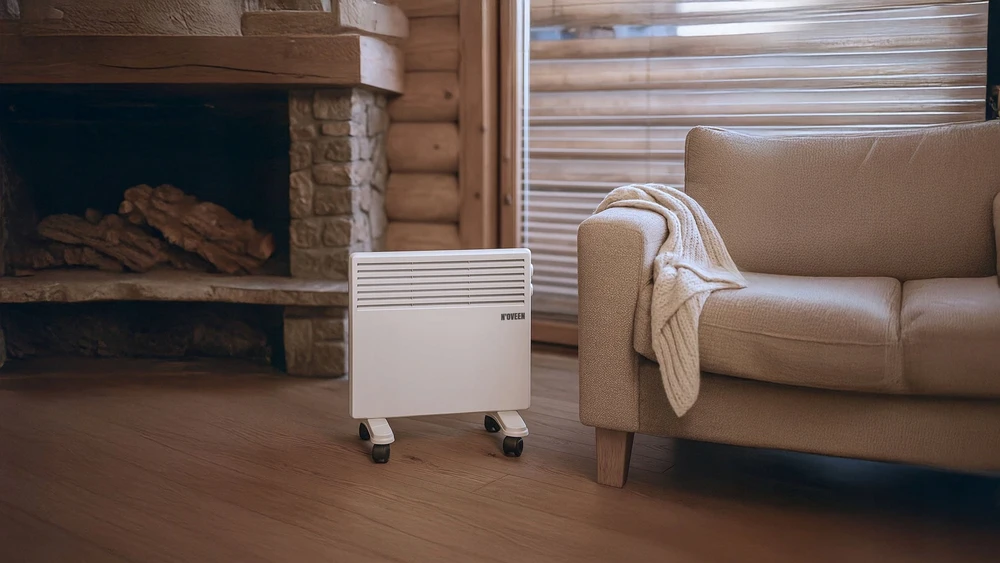 N'OVEEN 1000 W elektrinis nešiojamas sieninis konvekcinis šildytuvas su termostatu CH3350