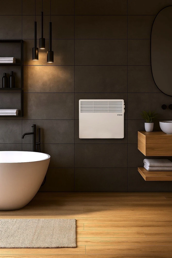 N'OVEEN 1000 W elektrinis nešiojamas sieninis konvekcinis šildytuvas su termostatu CH3350