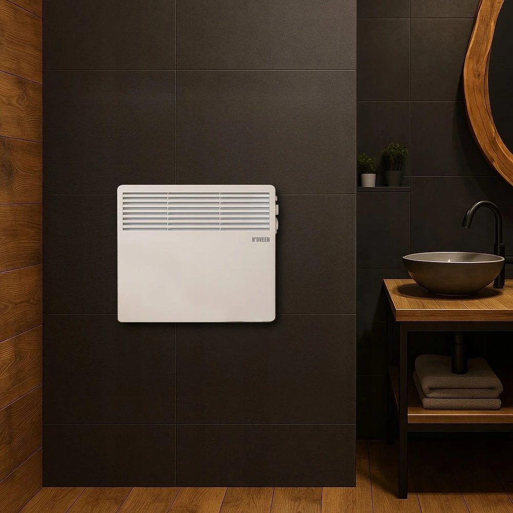 N'OVEEN 1000 W elektrinis nešiojamas sieninis konvekcinis šildytuvas su termostatu CH3350