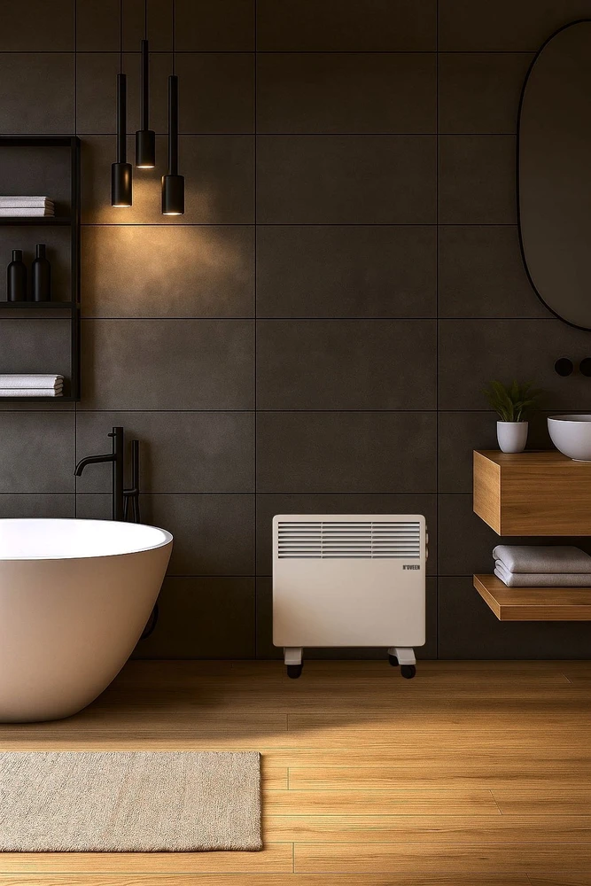 N'OVEEN 1000 W elektrinis nešiojamas sieninis konvekcinis šildytuvas su termostatu CH3350
