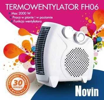 Šildytuvas - NOVEEN FH06 2 Galingumo Lygiai Reguliuojamas Termostatas Apsauga Nuo Perkaitimo