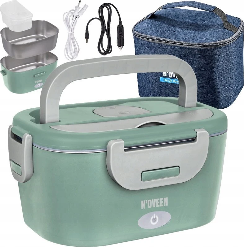 Elektrinė Pietų Dėžutė - Noveen LB715 2 Skyrių Žalia/Pilka