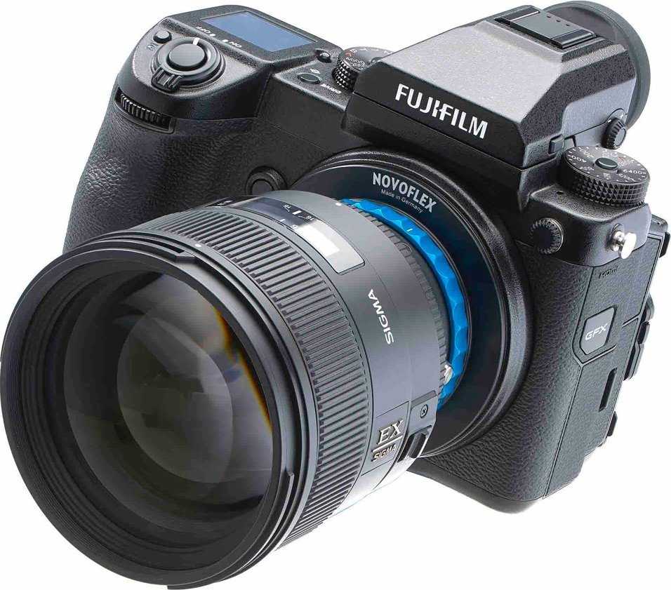 „Novoflex“ adapteris „Nikon“ objektyvas prie „Fuji G-Mount“ fotoaparato