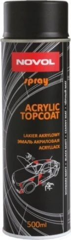 Novol Juodi matiniai dažai Juodas MAT aerozoliniai 500ml