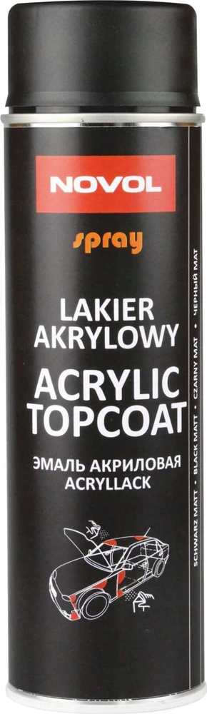 Novol Juodi matiniai dažai Juodas MAT aerozoliniai 500ml