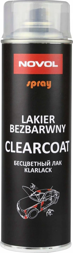 Novol Matinis lakas aerozolinis 500ml SPRAY CLEARCOAT Matinis