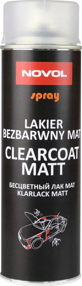 Novol Matinis lakas aerozolinis 500ml SPRAY CLEARCOAT Matinis