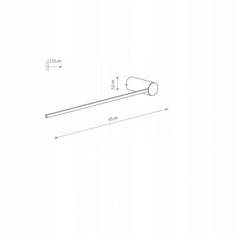 Nowodvorski 10W LED sieninis šviestuvas ARM M, juodas, 3000K