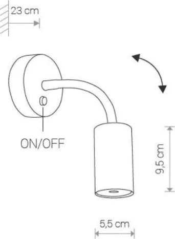 Sieninis šviestuvas NOWODVORSKI EYE FLEX Juodas, 10 W, GU10