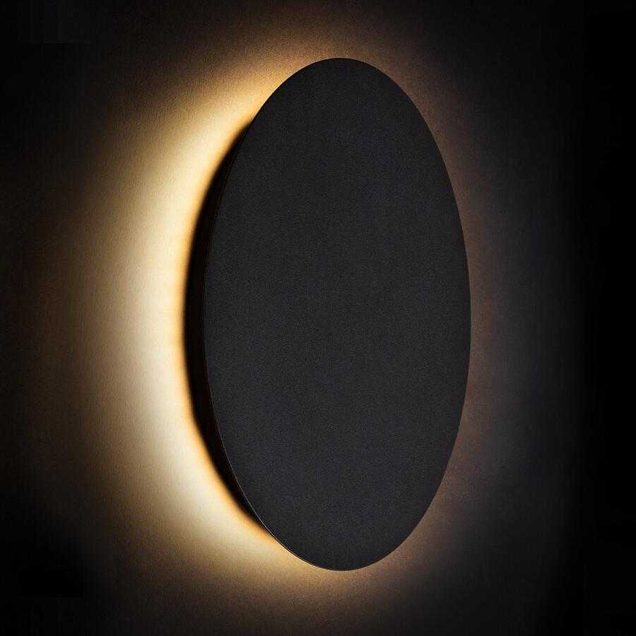 Nowodvorski sieninis šviestuvas Juoda minimalistinis sieninis šviestuvas Žiedas 7636 LED 12W 3000K svetainė