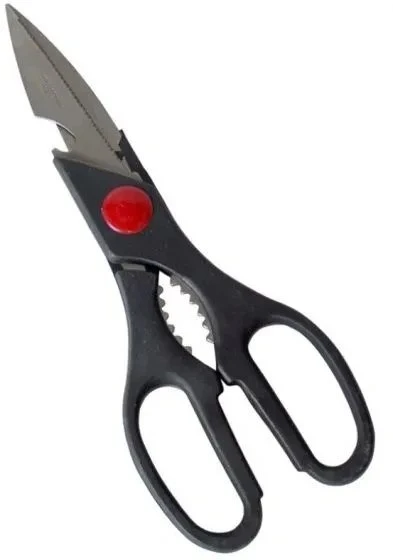 Juodos virtuvinės žirklės, 1 × 8 × 21 cm, KITCHEN&GO