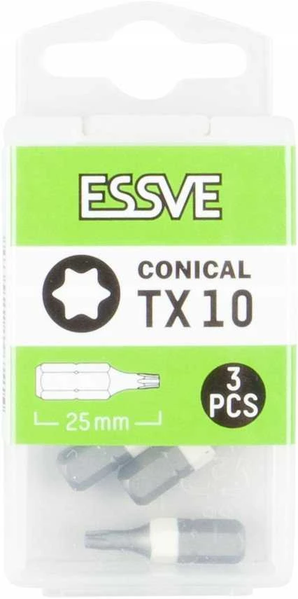 Essve Atsuktuvų antgaliai TX10 25 mm 3 vnt