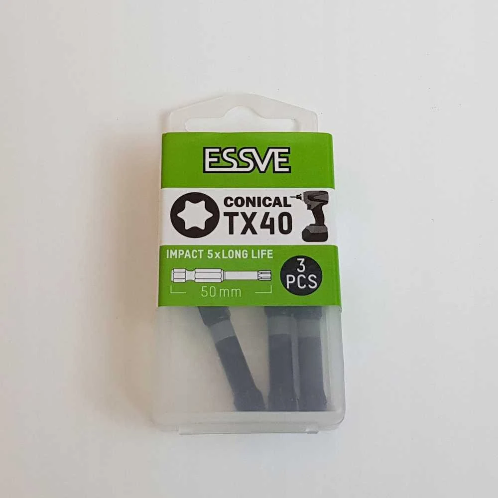 Essve Atsuktuvų antgaliai TX40 25 mm 3 vnt