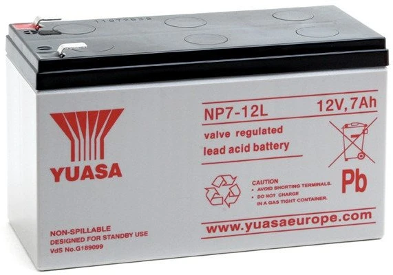 Akumuliatorius Yuasa (7Ah 12V F1 VRLA)