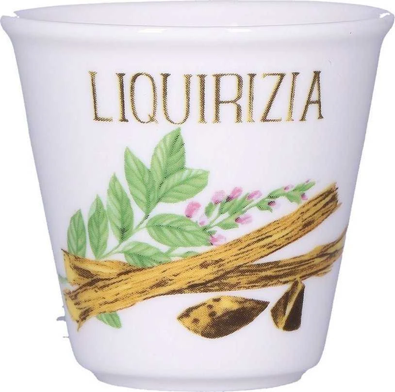 LA PORCELLANA BIANCA LIQUORELLI 6 stiklinių rinkinys likeriui liquirizia 75 ml