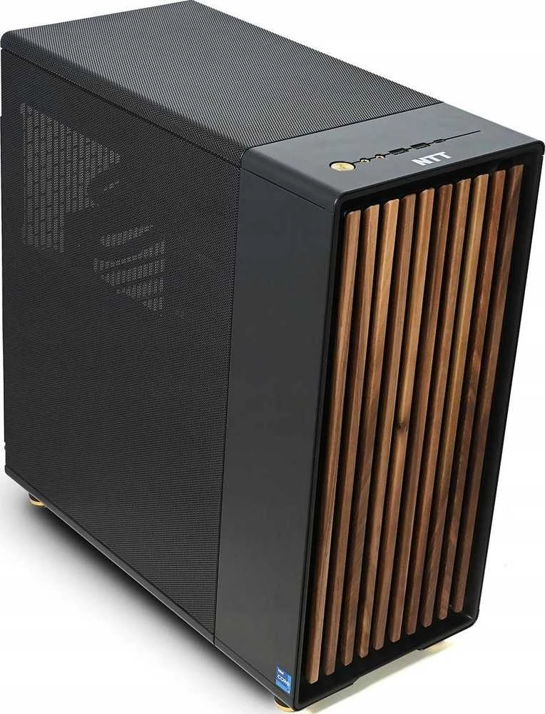 NTT WorkStation kompiuteris su medžio apdaila