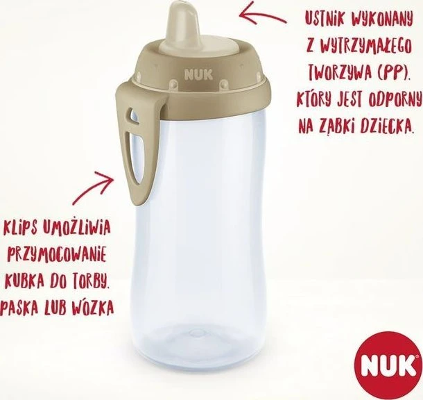 NUK 255643 Puodelis be išsiliejimo KIDDY CUP 300ml 12+ DISNEY THE LION KING