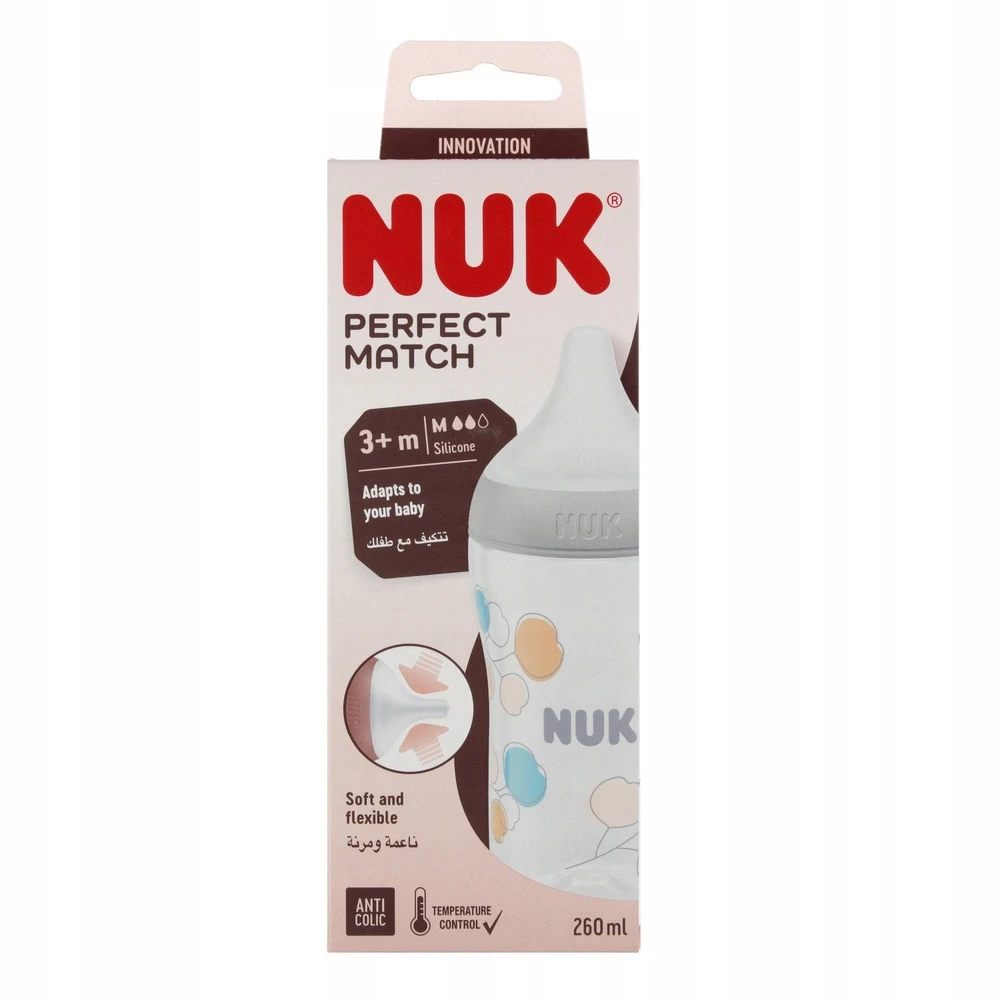 NUK 449904 Buteliukas PERFECT 260ML BAWEŁNA 572534, 10742027