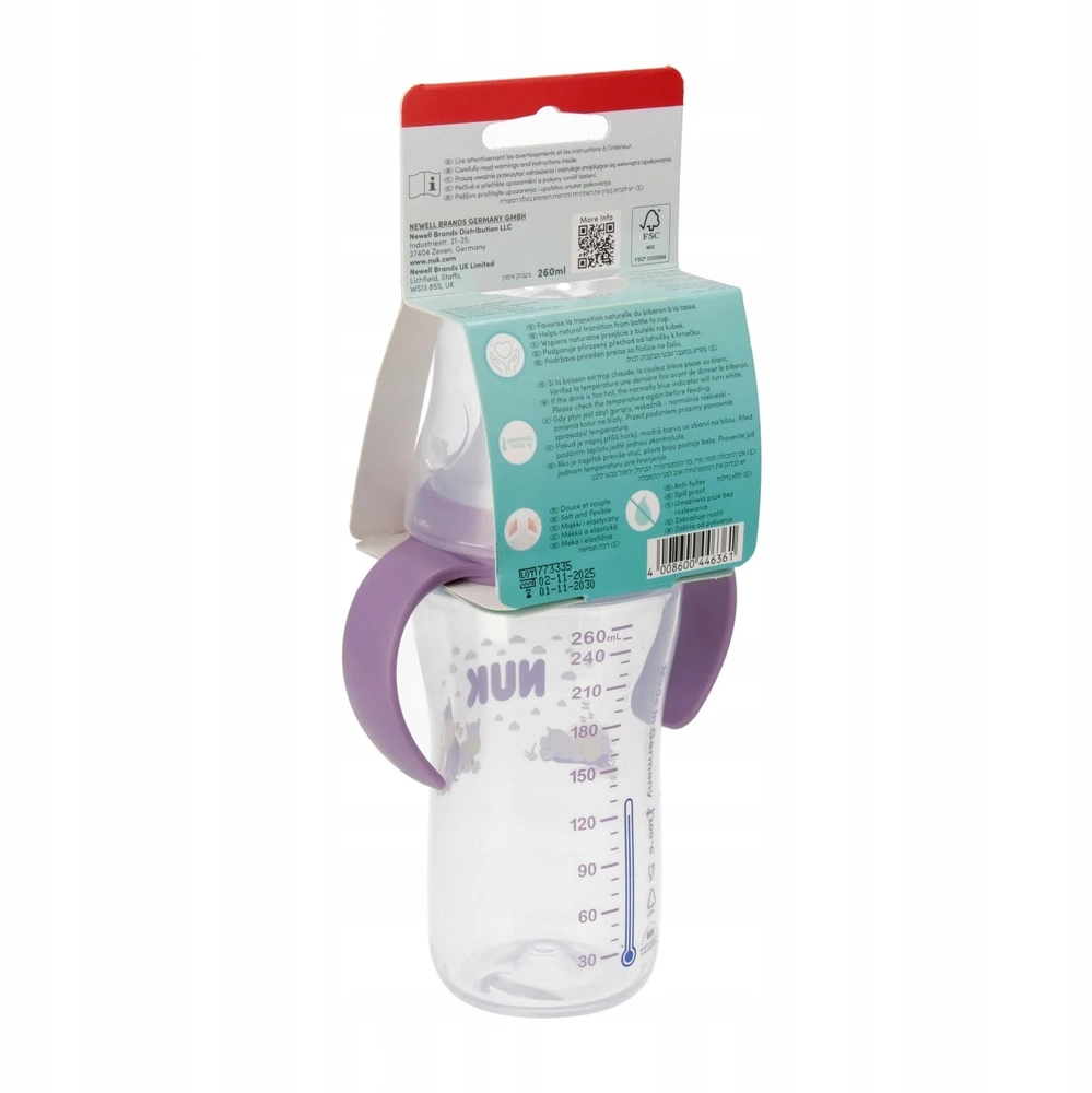NUK Perfect Match mokomasis kūdikio buteliukas Hippo 260 ml
