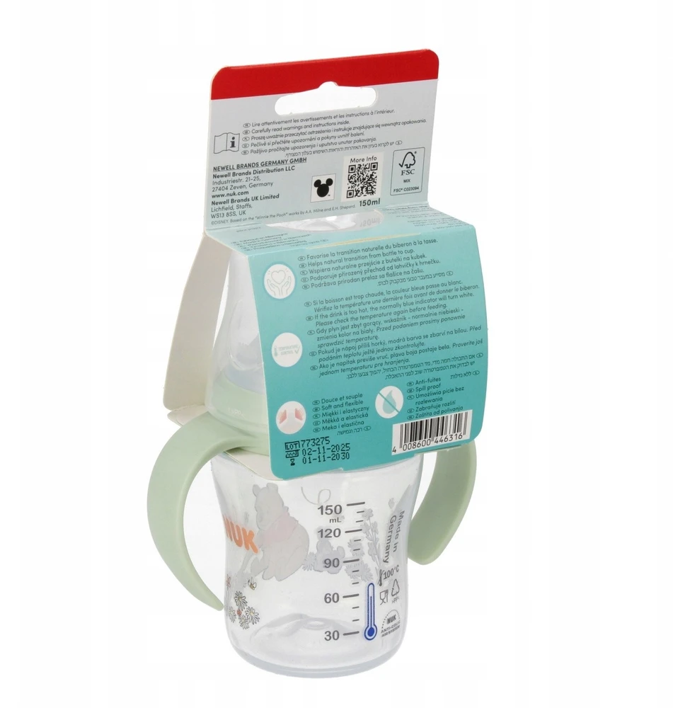 NUK Perfect Match mokomasis kūdikio buteliukas DISNEY Mikė Pūkuotukas 150 ml