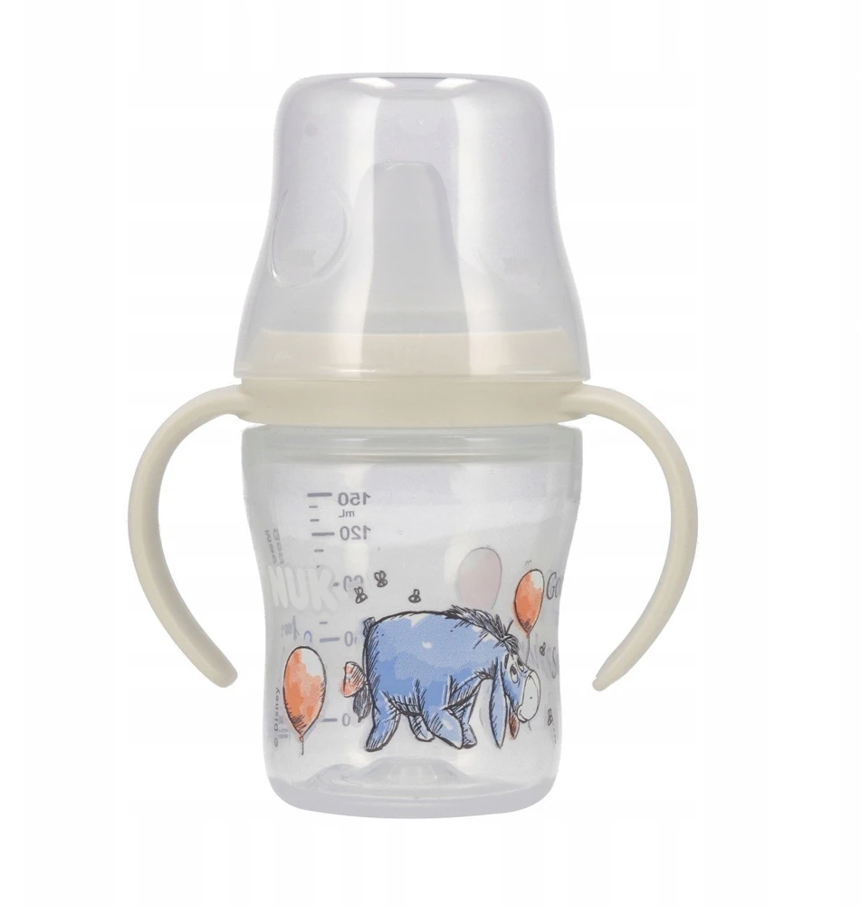 NUK Perfect Match mokomasis kūdikio buteliukas DISNEY Mikė Pūkuotukas Asiliukas 150 ml