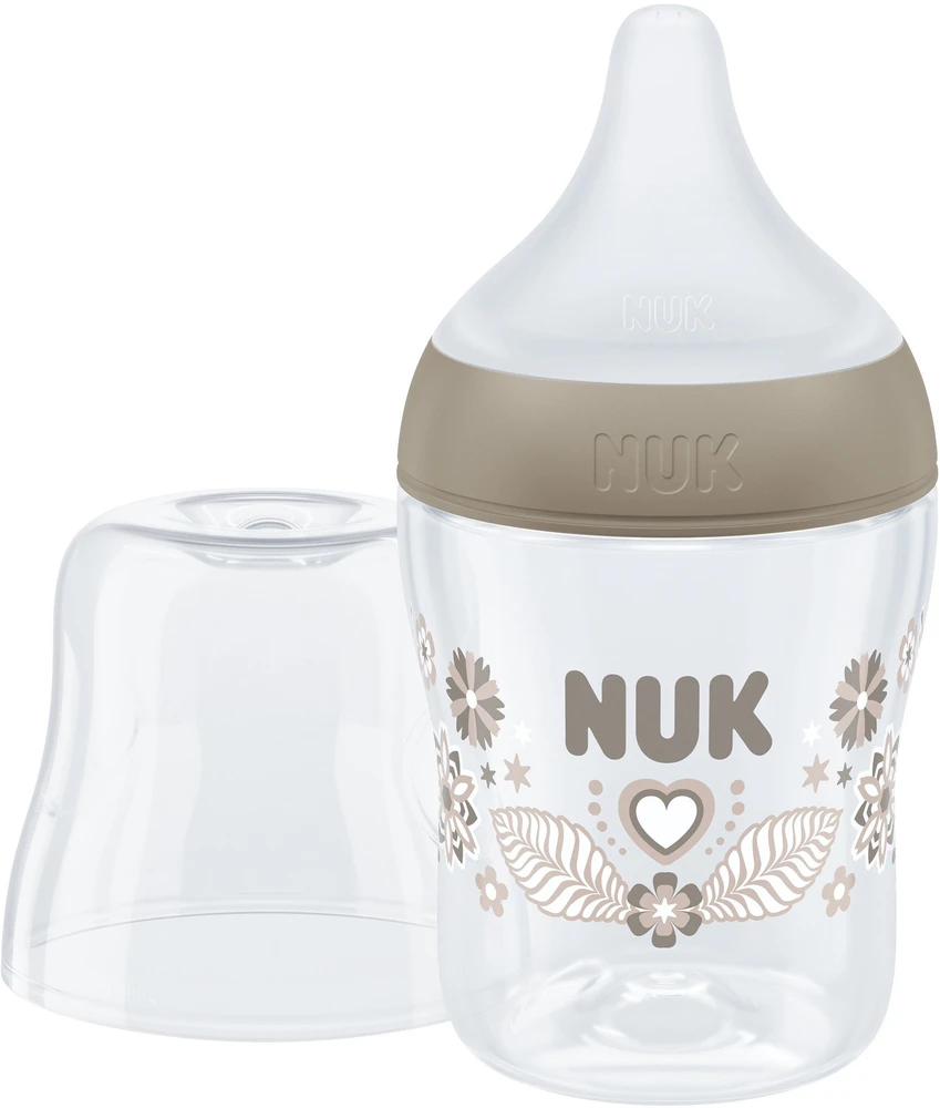 NUK Perfect Match termometru kontroliuojamas kūdikio buteliukas 150 ml baltas