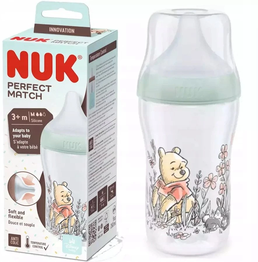 NUK 742027 Mikės Pūkuotuko silikoninis buteliukas 260ml