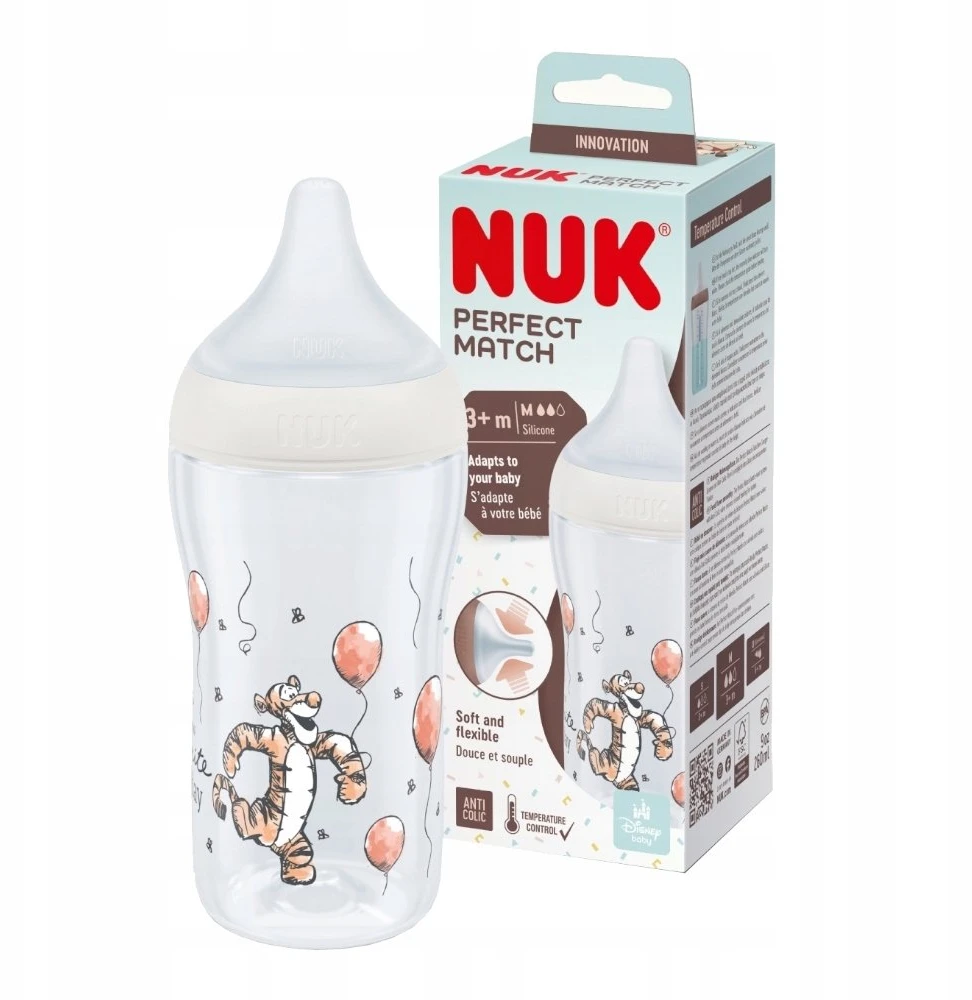 NUK Buteliukas PP 260ML SIL WTP M TYGRYS 10742027 1/6